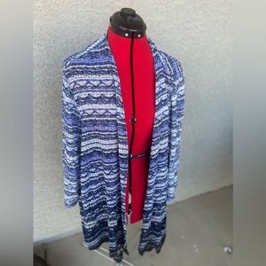 Catherine’s stretch Blue Cardigan Woman’s 2X